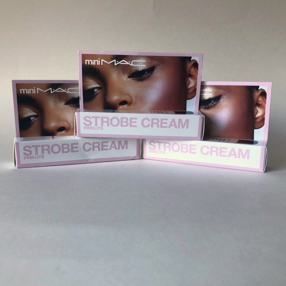 Set of Three MAC Pinklite Mini Strobe Cream